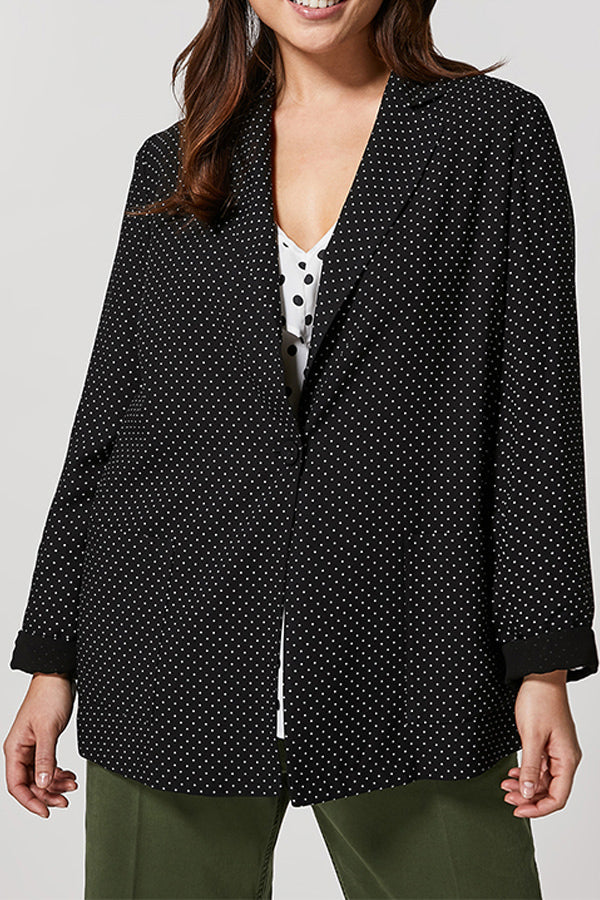 CLARA POLKA DOT DECONSTRUCTED BLAZER