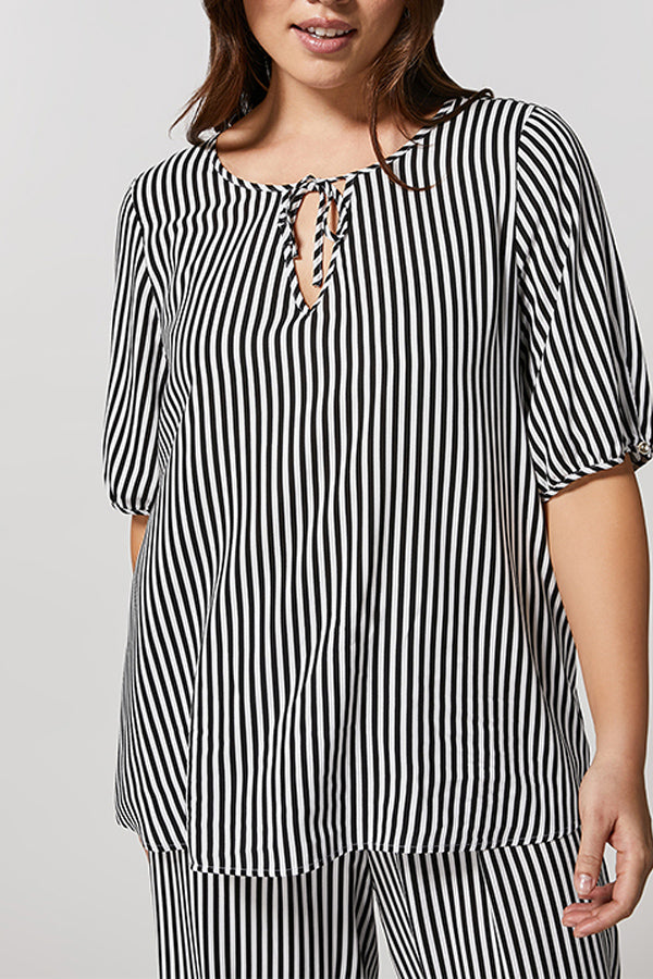 BILIA STRIPED VISCOSE BLOUSE