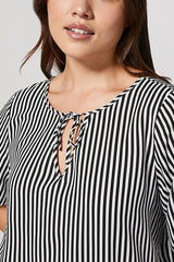 BILIA STRIPED VISCOSE BLOUSE