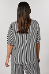 BILIA STRIPED VISCOSE BLOUSE