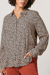 BEAT LEOPARD PRINT SHIRT