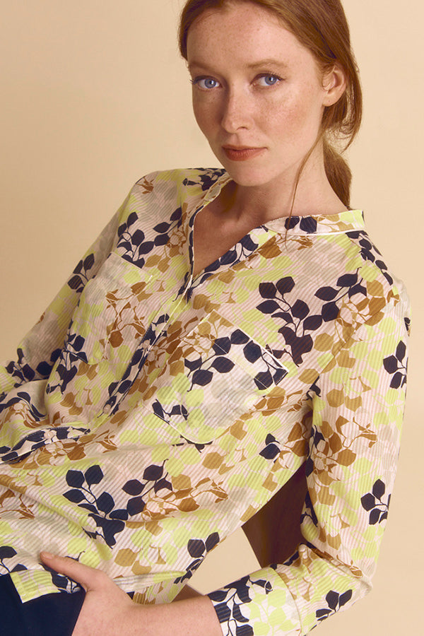 CAMPANULE-BIS85 FLORAL PRINT VOILE SHIRT