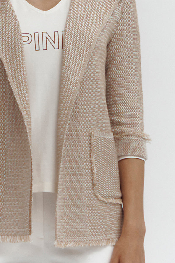 VERLAINE TWO-TONE KNIT JACKET