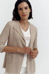 VERLAINE TWO-TONE KNIT JACKET