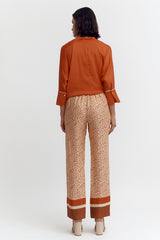 PAPAYE ORANGE PRINTED TROUSER