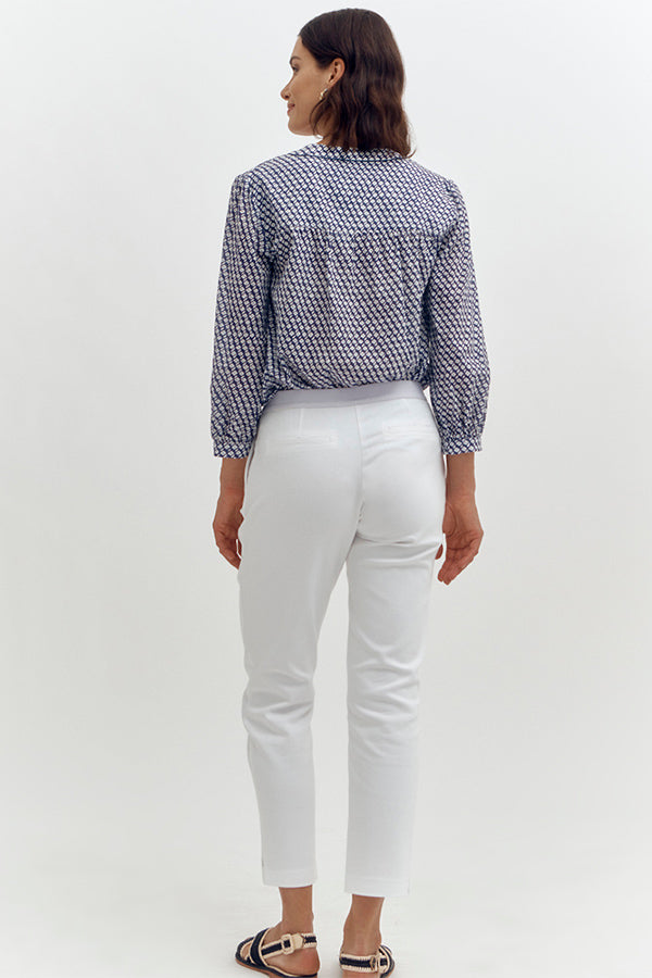 PICO87 WHITE STRAIGHT TROUSER