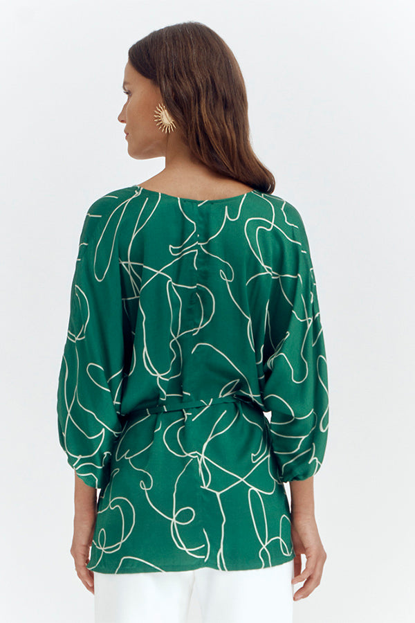 CLIGNE PRINTED TWILL BLOUSE