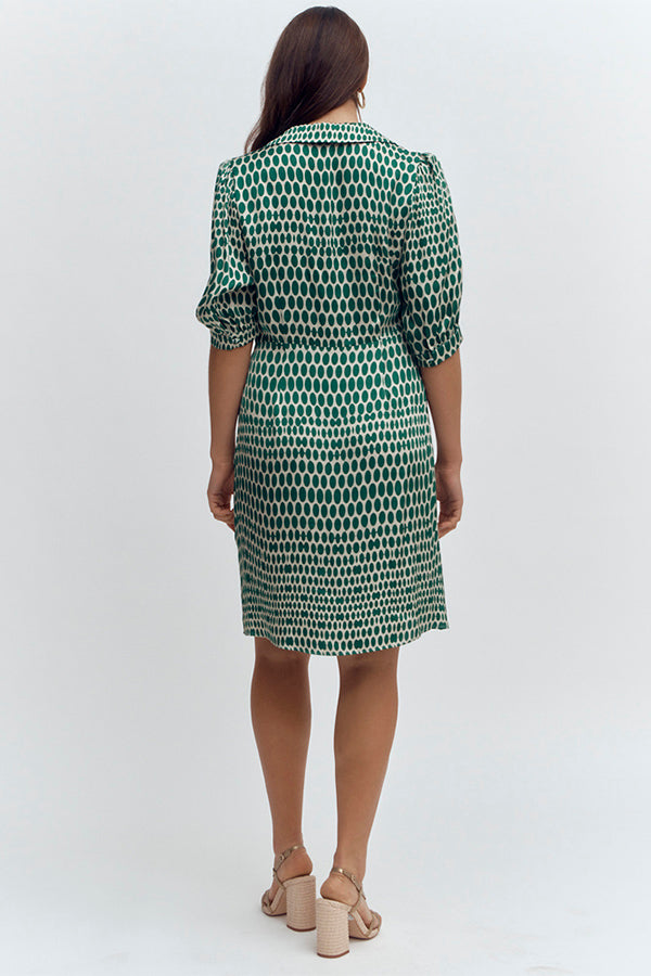 ROMY WRAP STYLE PRINTED DRESS