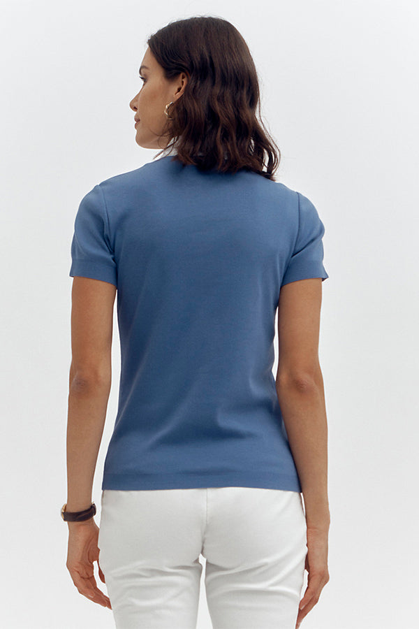 TITCHY87 BLUE POLO T-SHIRT