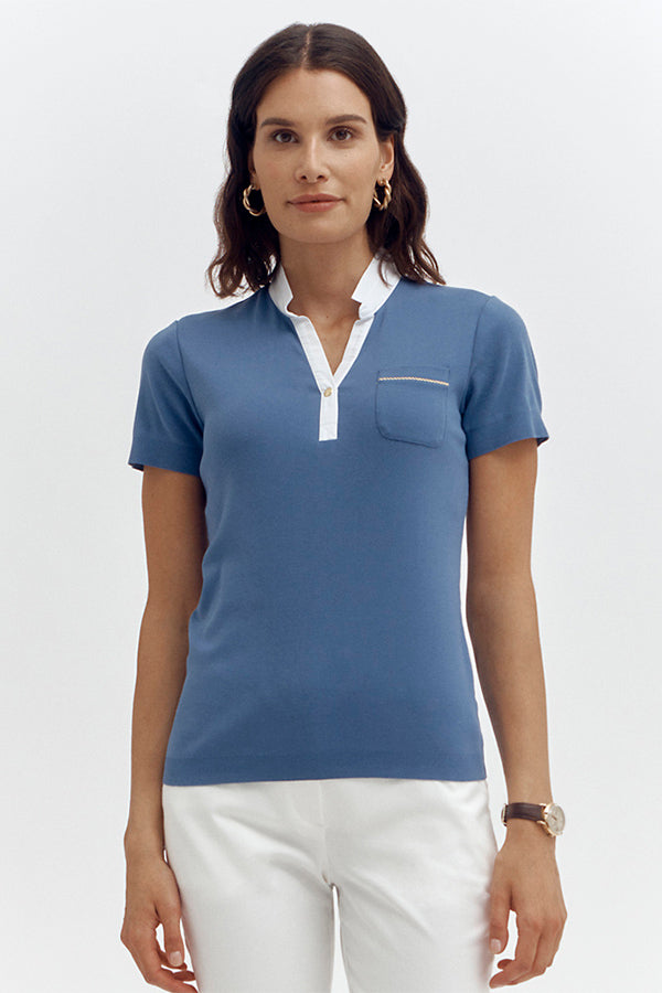 TITCHY87 BLUE POLO T-SHIRT