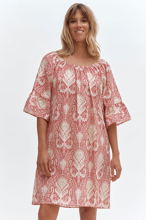 ROSEAU CACHEMIRE PRINT DRESS