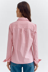 CYCLAMEN PINK STRIPED SHIRT