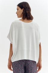 AIMIE-H KIMONO RIBBED KNIT SWEATER