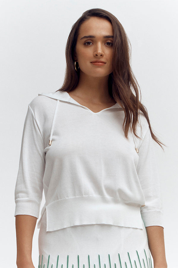 ARUS-B VISCOSE HOODED SWEATSHIRT