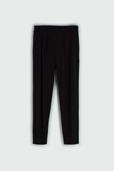 SLIM FIT PANTS WITH ELASTIC WAISTBAND