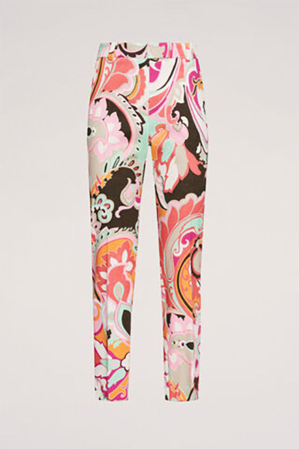 ADUNATA MULTICOLOR PAISLEY CAPRI TROUSERS