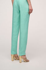 ALEX TURQUOISE LINEN TROUSERS