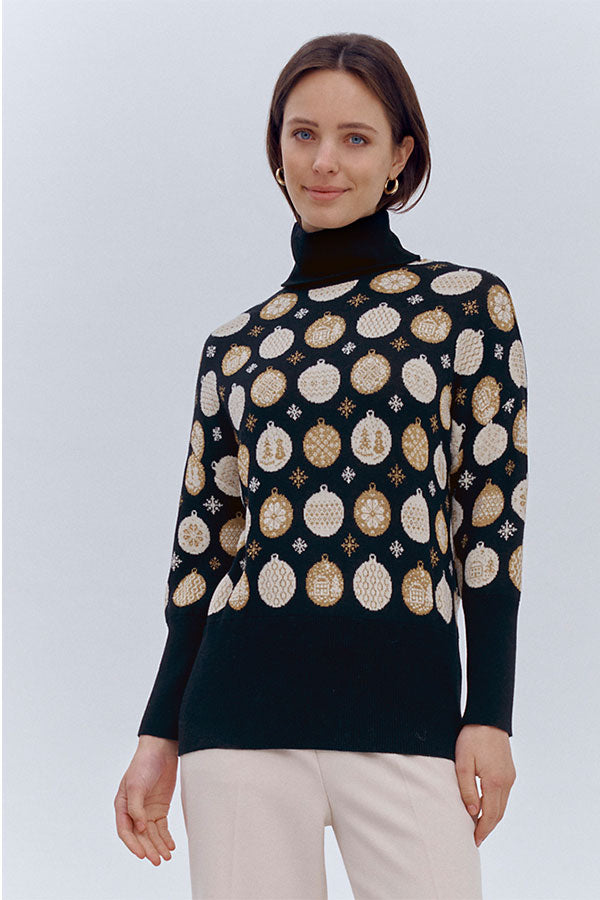 ANGE ORNAMENT PRINT SWEATER