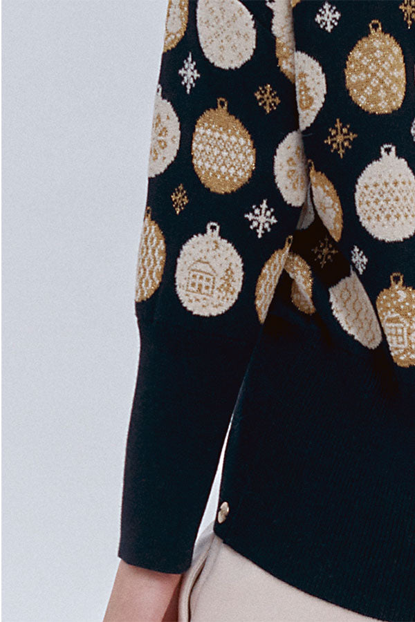 ANGE ORNAMENT PRINT SWEATER