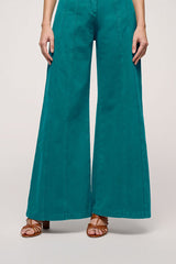 ARENARIA GREEN FLARE TROUSERS