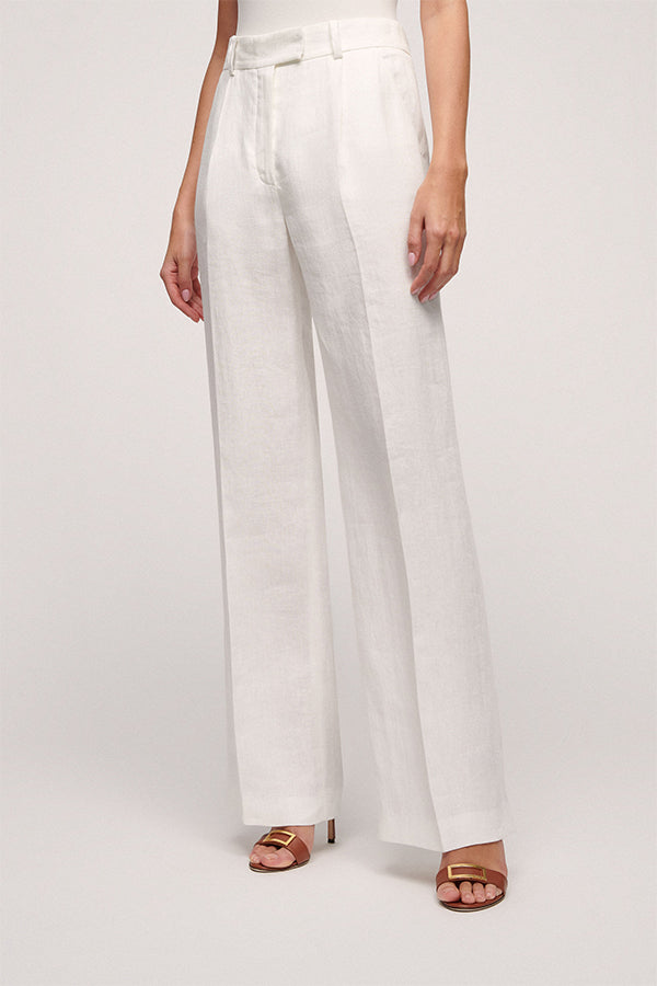 AKITA WIDE LEG LINEN TROUSERS