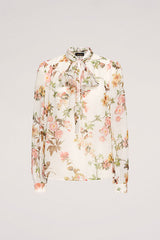 BALENO FLORAL PRINT SILK BLOUSE