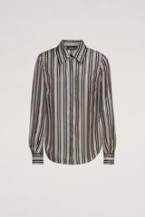 BANDIERINA STRIPED SILK BLOUSE