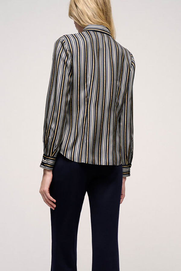 BANDIERINA STRIPED SILK BLOUSE