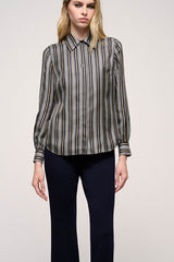 BANDIERINA STRIPED SILK BLOUSE