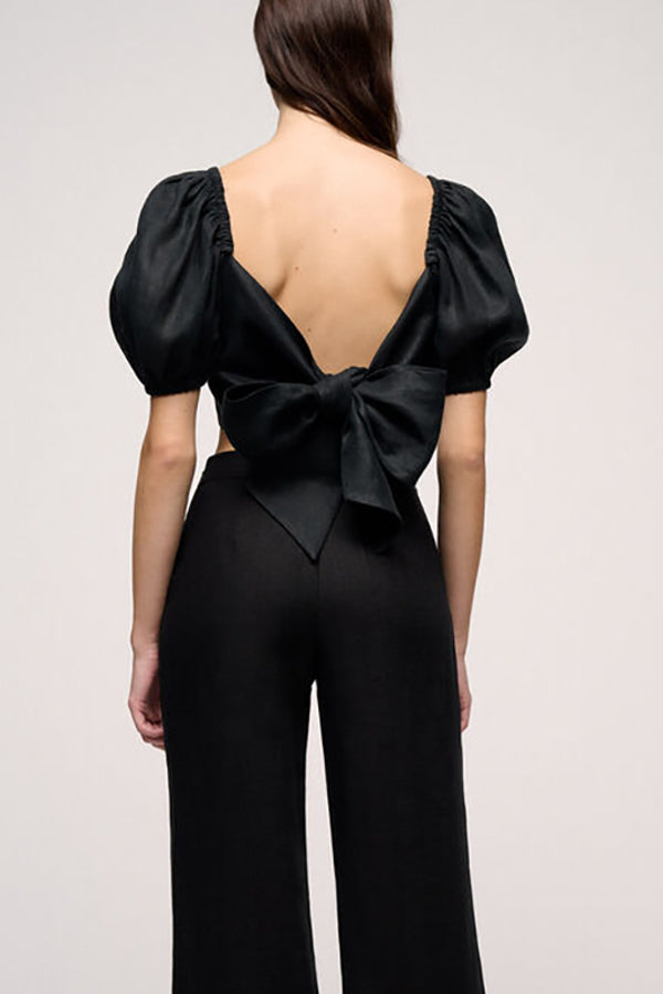 BARONE BLACK BACK BOW TOP