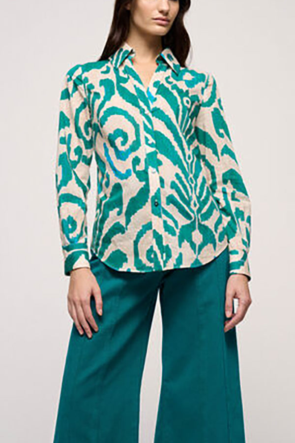 BETTA GREEN PRINTED SHIRT