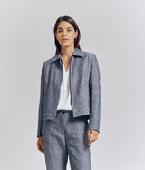 BOLINO ZIPPED CHAMBRAY JACKET