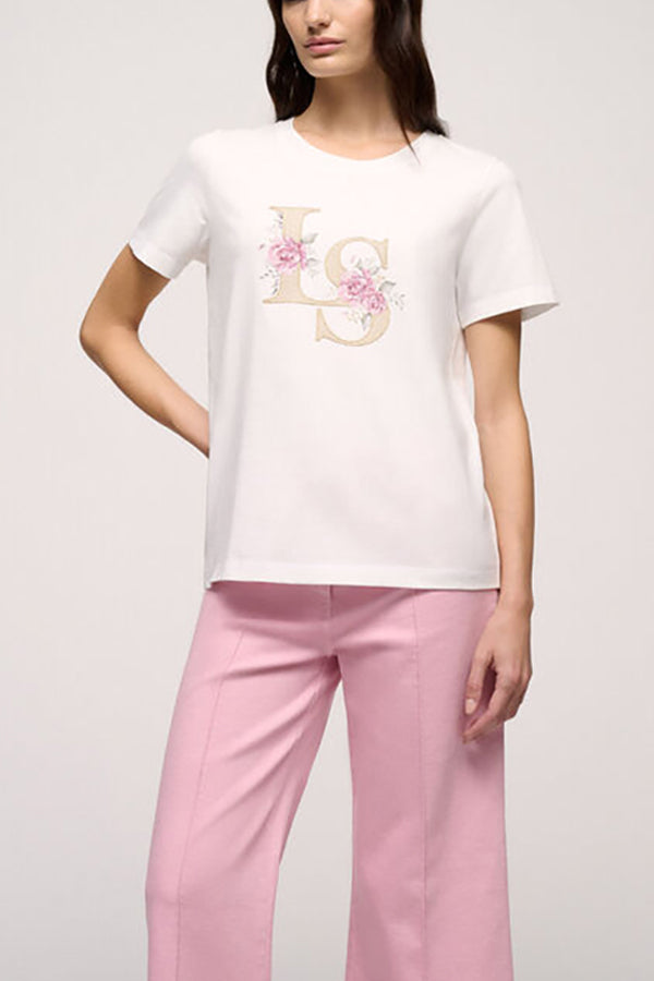 BONOMIA LS EMBROIDERED T-SHIRT