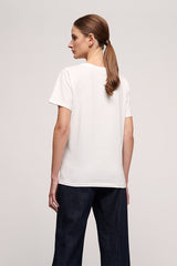 BODA FRONT EMBROIDERED COTTON T SHIRT