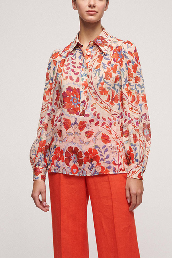 BRILLA WIDE FLORAL PATTERN SHIRT