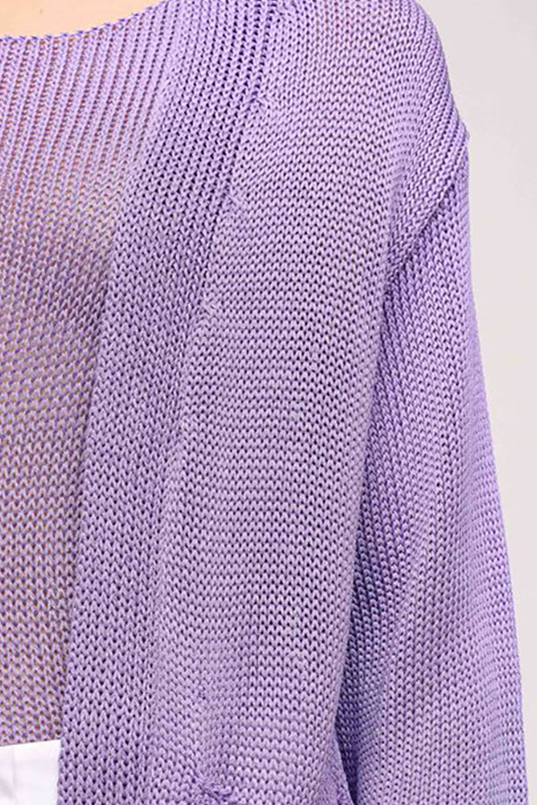 CAVERNA PURPLE KNIT CARDIGAN