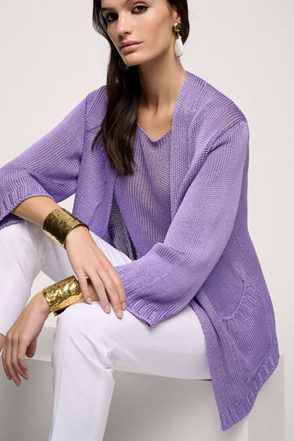 CAVERNA PURPLE KNIT CARDIGAN