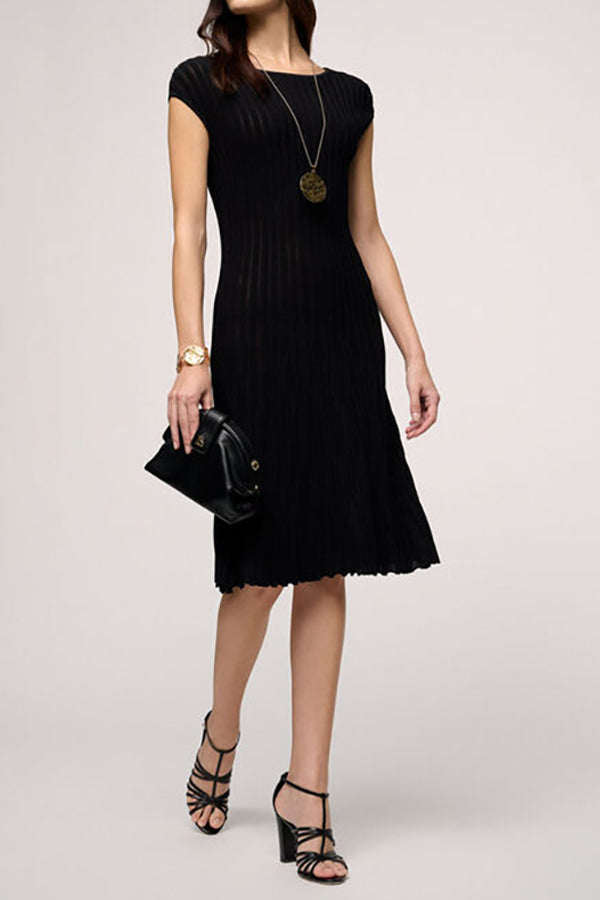 CELESTINA BLACK KNIT DRESS