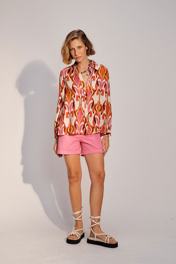 PSYCHE PINK PRINT SHIRT