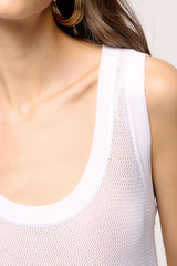 CUBI SLEEVELESS SHAVED KNIT TOP