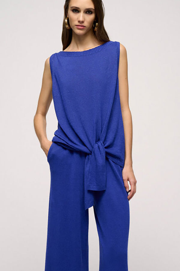 CUBICO BLUETTE BOATNECK DRAPED TOP