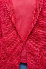 CUSCINETTO RED UNSTRUCTURED CARDIGAN