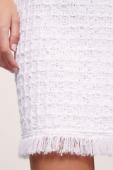 CUOCA FRINGED HEM WOVEN SKIRT