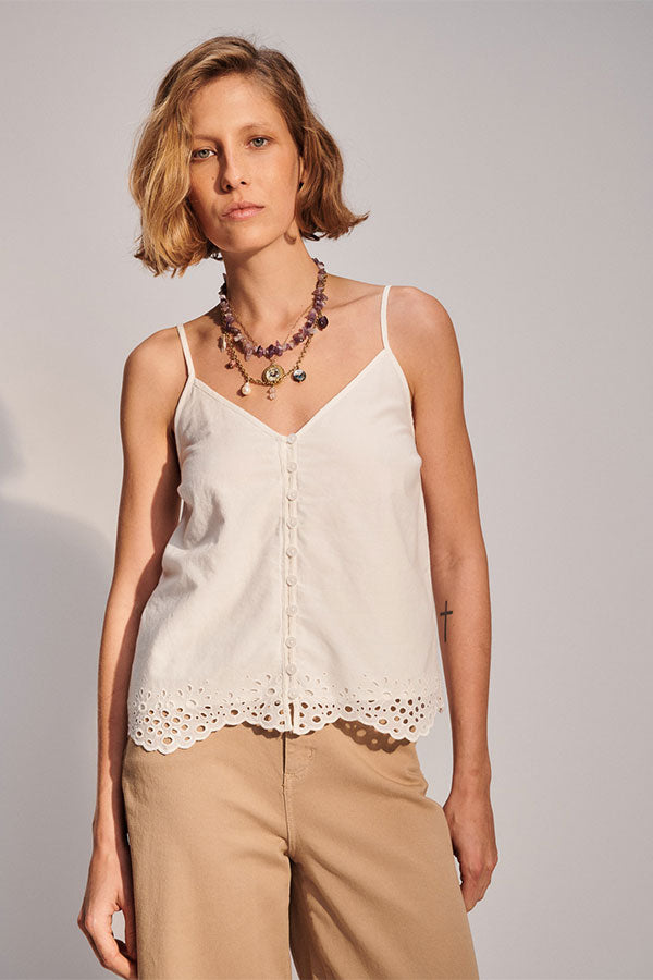 ADRIENNE EMBROIDERED TANK TOP