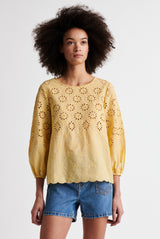 NESSIE COTTON BLOUSE WITH ENGLISH LACE