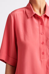 NADEGE SHORT SLEEVE SILK SHIRT