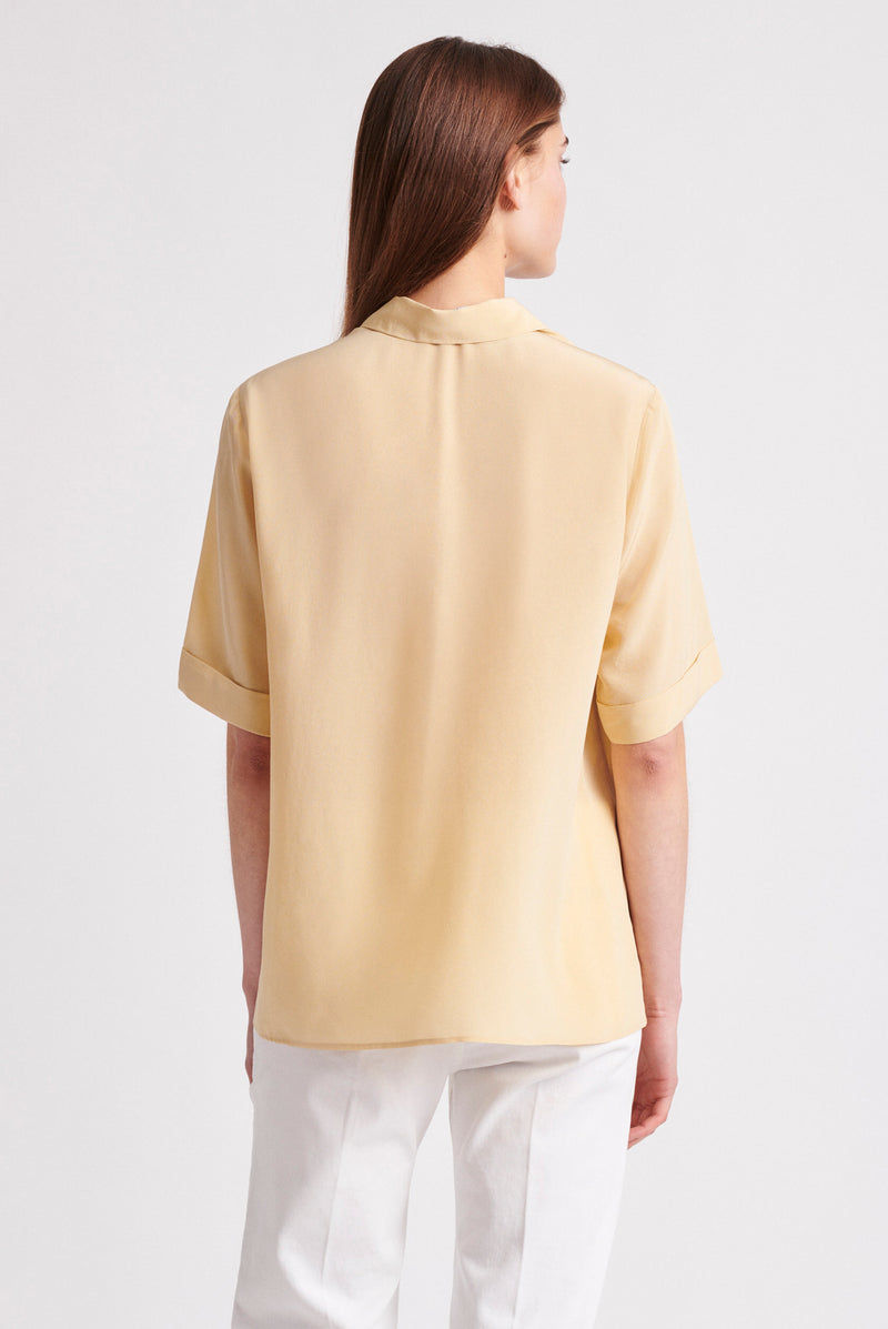 NADEGE SHORT SLEEVE SILK SHIRT