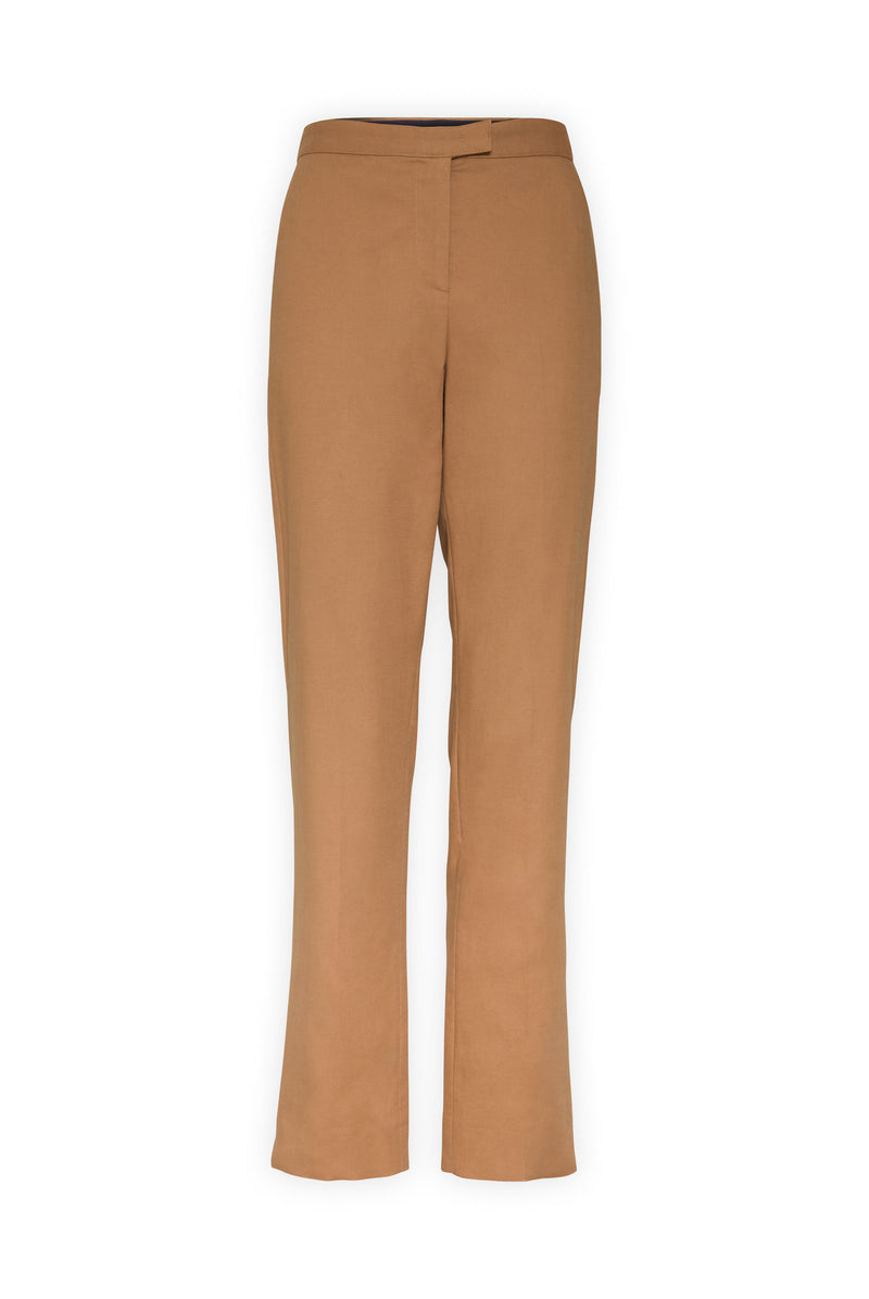 MARZIA STRAIGHT-LEG STRETCH COTTON PANTS