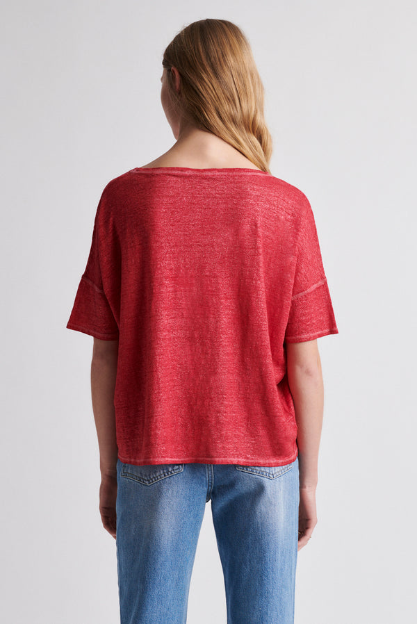 JOANIE OVERSIZED LINEN T-SHIRT