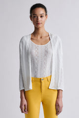 ERNESTA LIGHT OPENWORK KNIT CARDIGAN